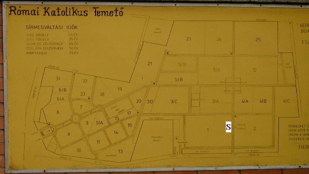 A szolnoki temet alaprajza. Fot: Ksa Kroly.